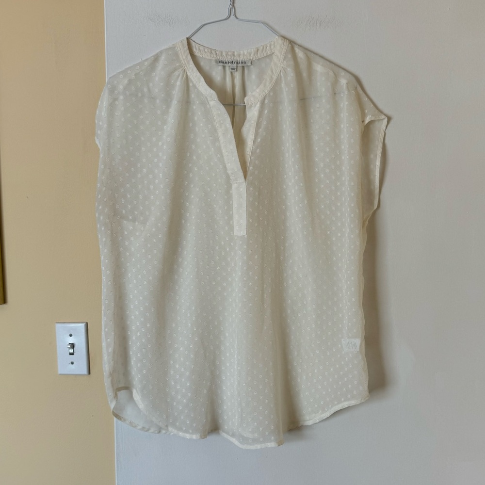 DANIEL RAINN sheer top - size L - Anthropologie - EUC